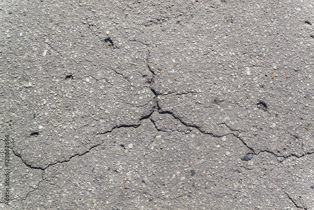 Obraz premium Texture of the old road with cracks