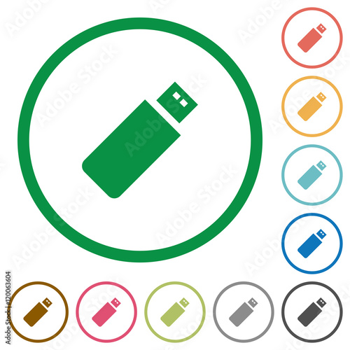 Pendrive outlined flat icons