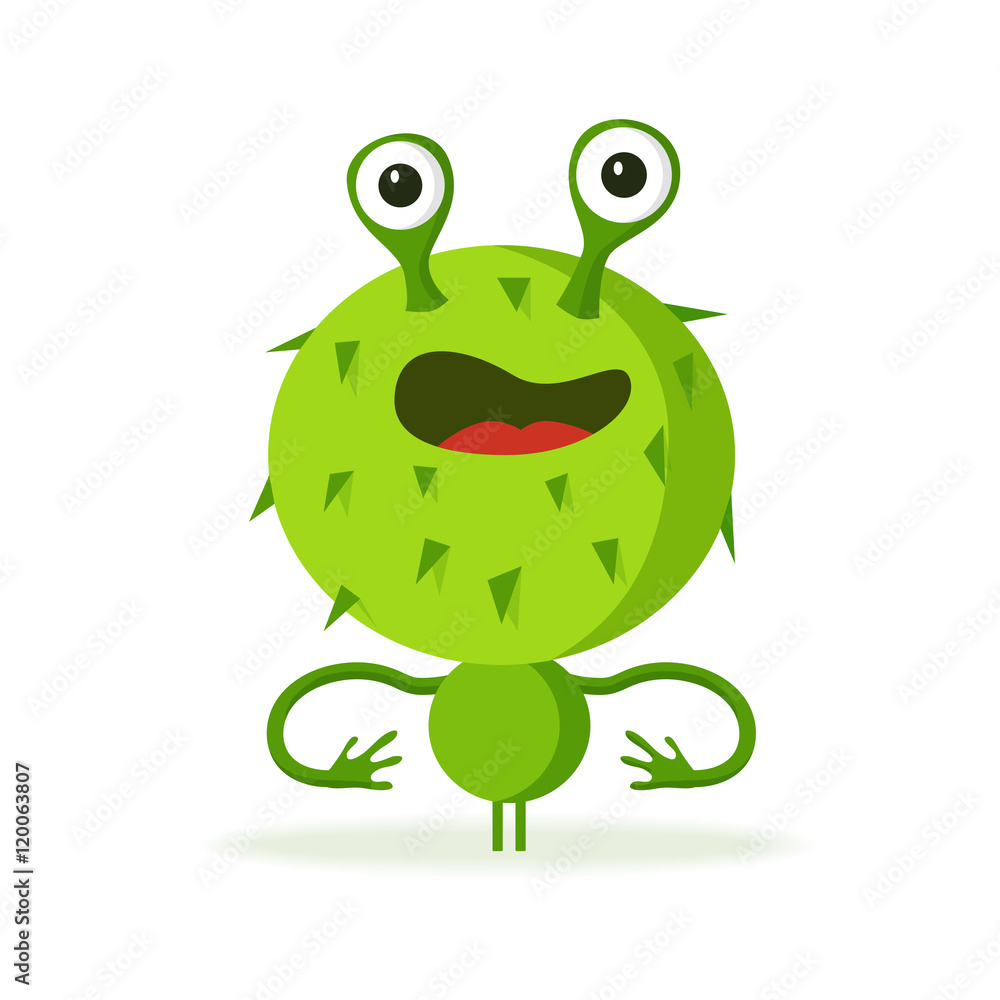 Bacteria character. Cartoon vector illustration. Microbiology Bacteria character. Cartoon vector illustration. Microbiology