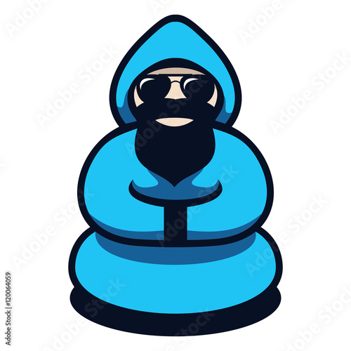 Cool Monk Illustration