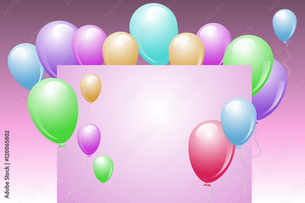 vector illustration greeting card with balls vector illustration greeting card with balls