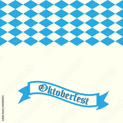 Oktoberfest blue background banner pattern vector.