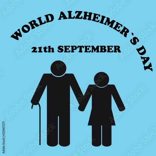 World Alzheimer's day.Illustration of the Alzheimer's Disease