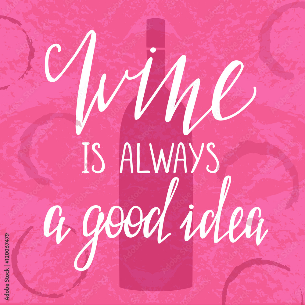 Poster with wine quote