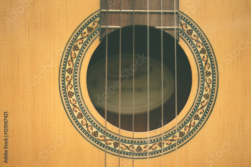 Принти на полотні classic guitar sound hole.