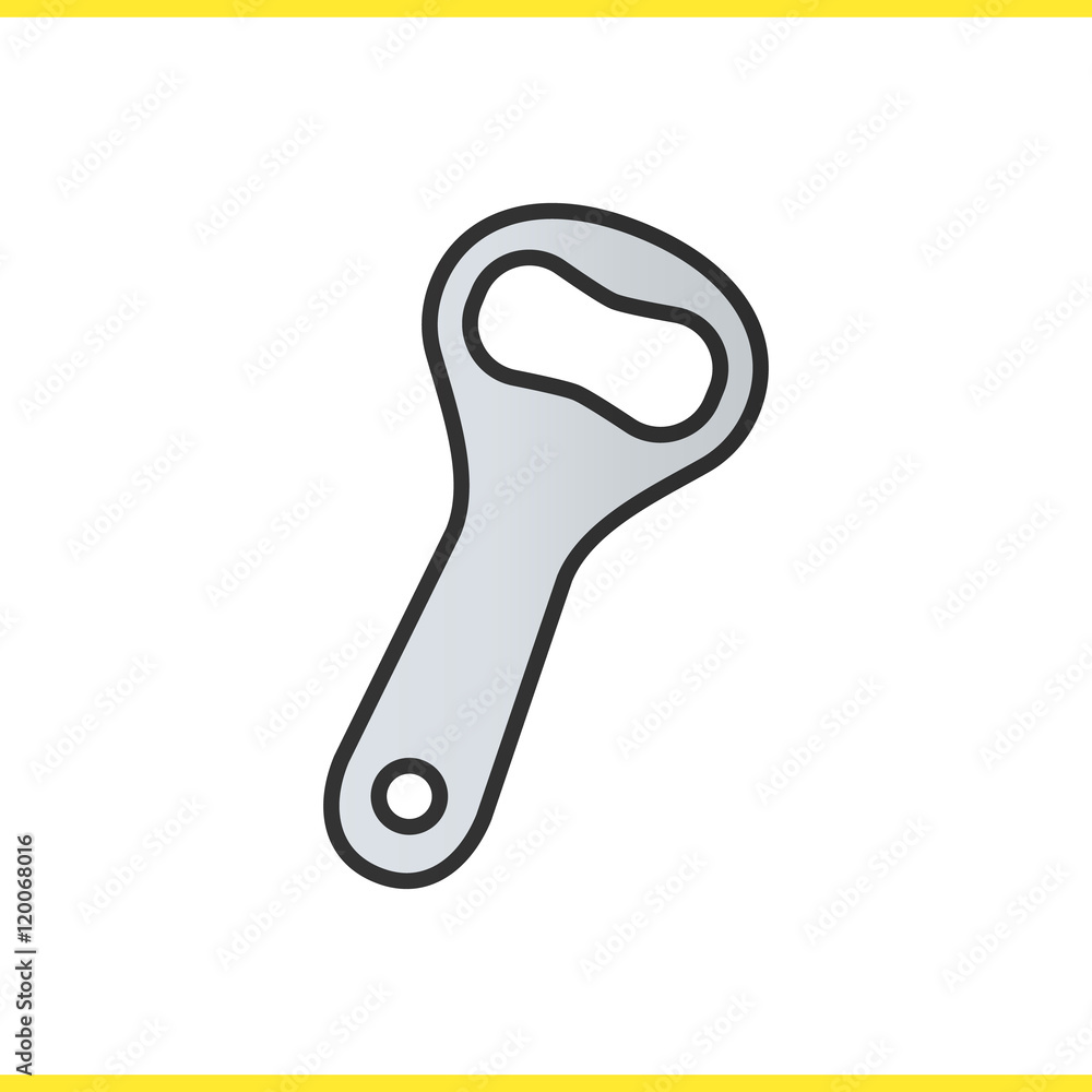 Bottle opener color icon