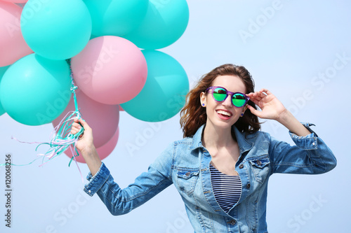 Beautiful young woman with ...