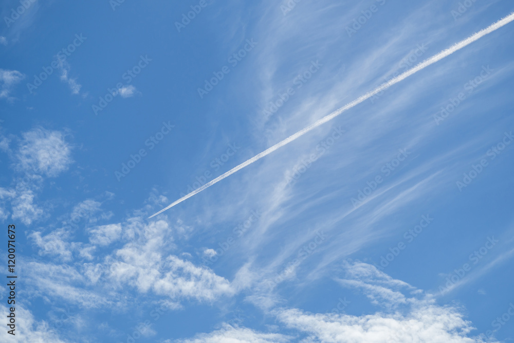 Jets flying in the sky with clouds in the morning. Jets flying in the sky with clouds in the morning.
