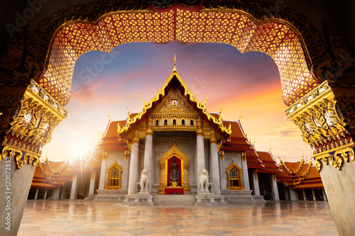 The marble temple wat benchamabopitr dusitvanaram, Bangkok-Thailand photo
