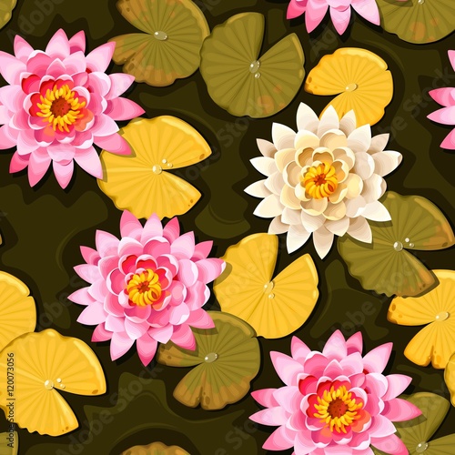 Blooming lotus seamless
