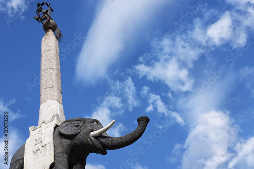 The Elephant fountain is the symbol of Catania in Sicily. Italy