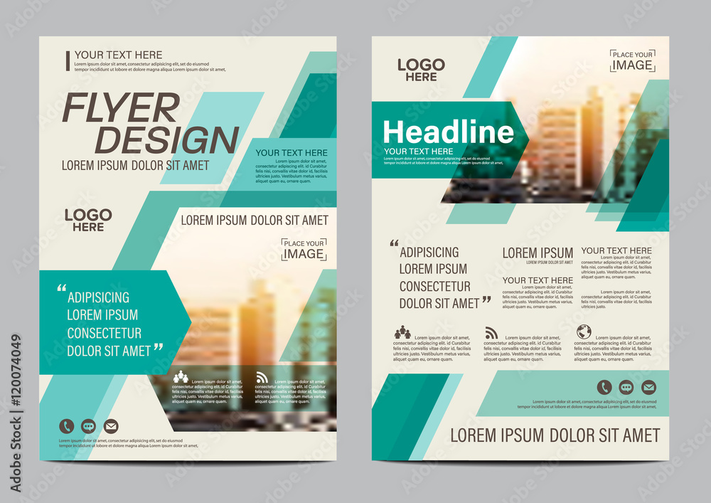 Green Brochure Layout design template. Annual Report Flyer Leaflet cover Presentation Modern background. illustration vector in A4 size