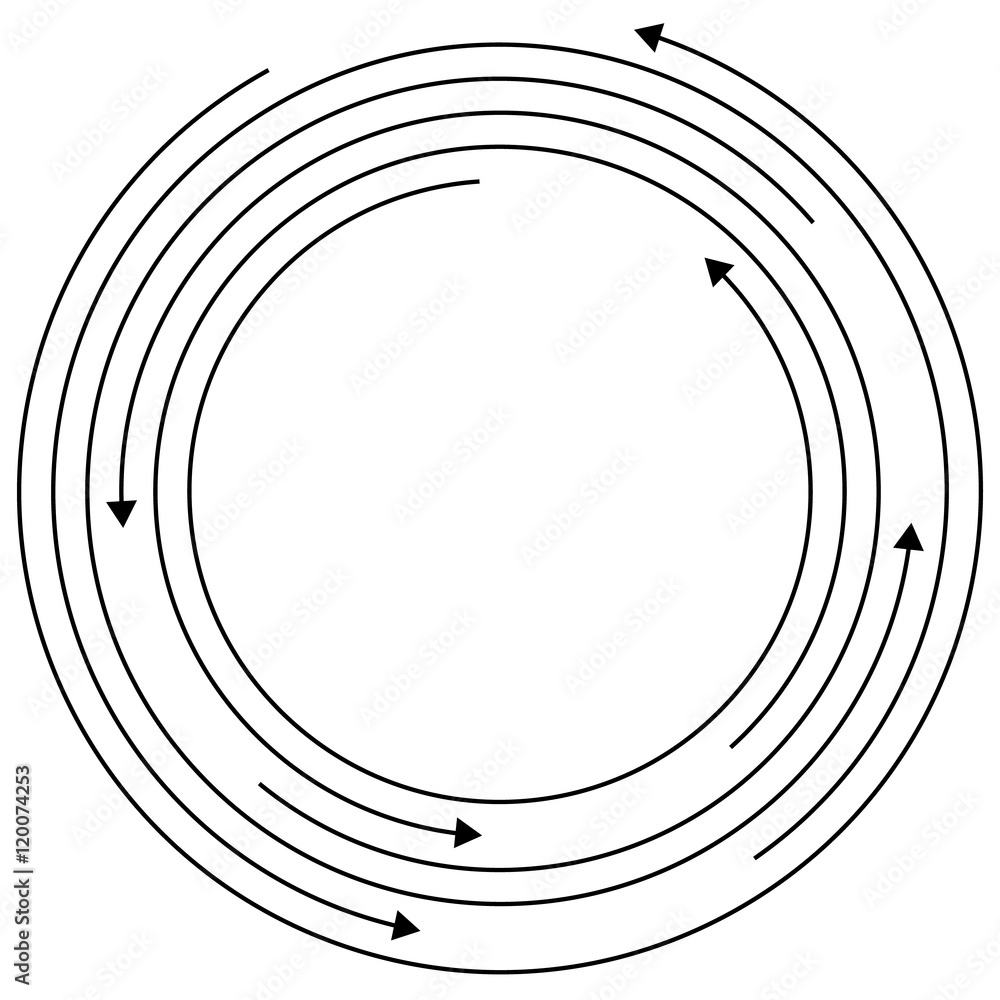 Circular arrows - Random concentric circles with arrows for twis