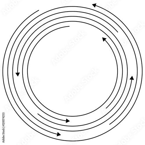 Circular arrows - Random concentric circles with arrows for twis