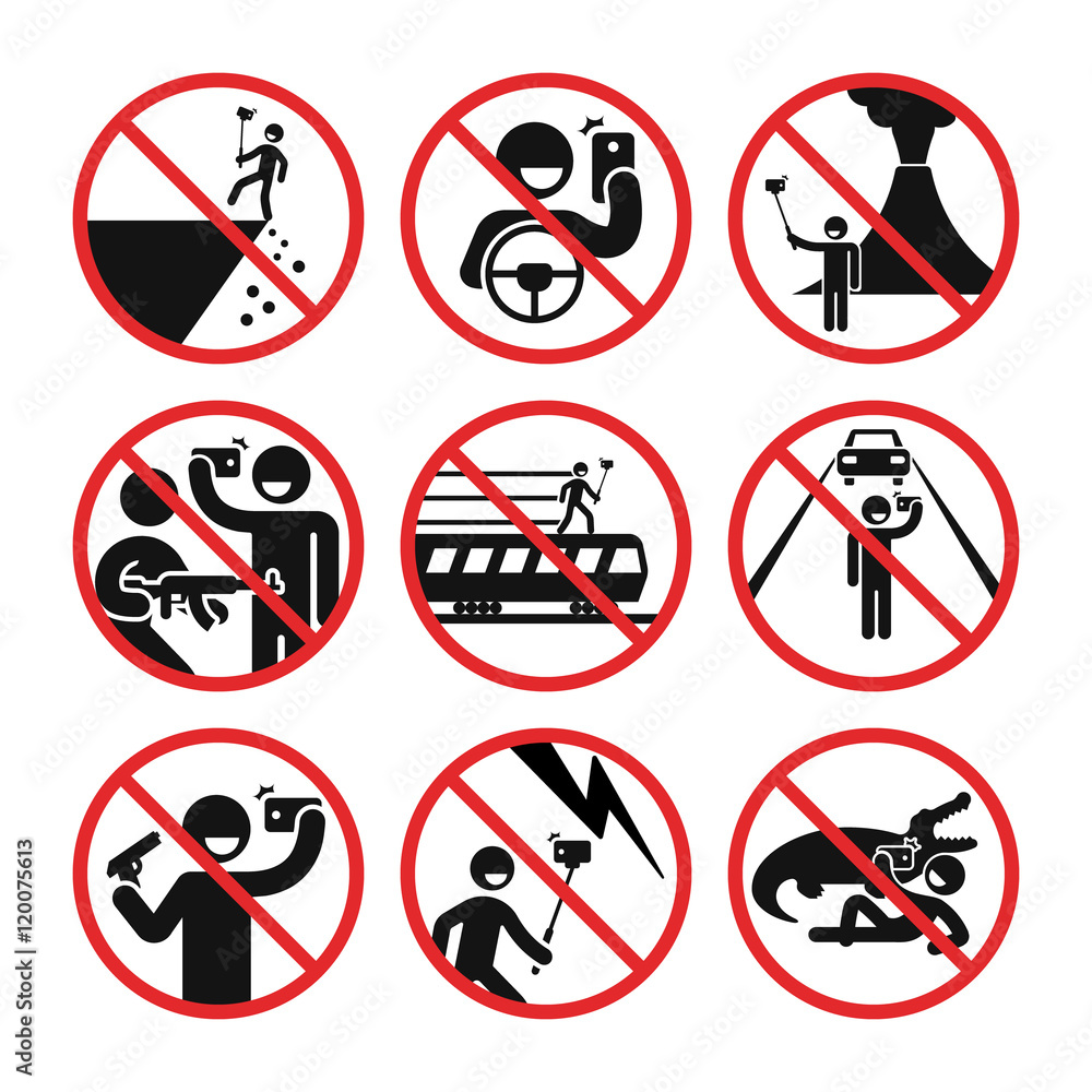 Death by selfie vector infographic Death by selfie vector infographic