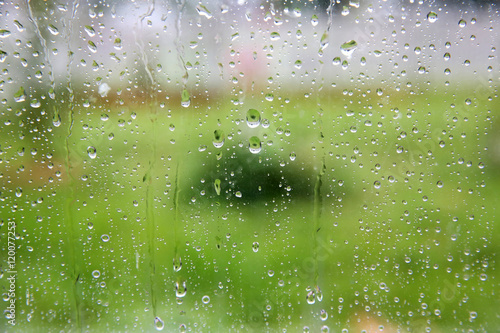 Rain drops on the window