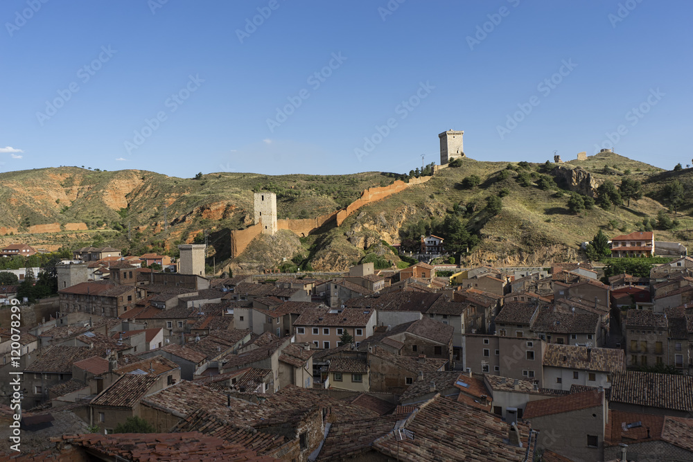 vistas del municipio medieval de Daroca en la región de Aragón, España