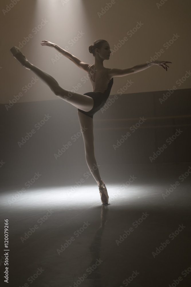 Ballerina in black leotard