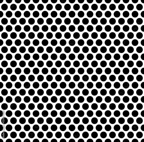 Grating pattern with grid, mesh of circles. Repeatable.