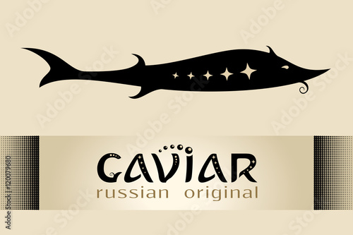 Caviar brand, vector illustration