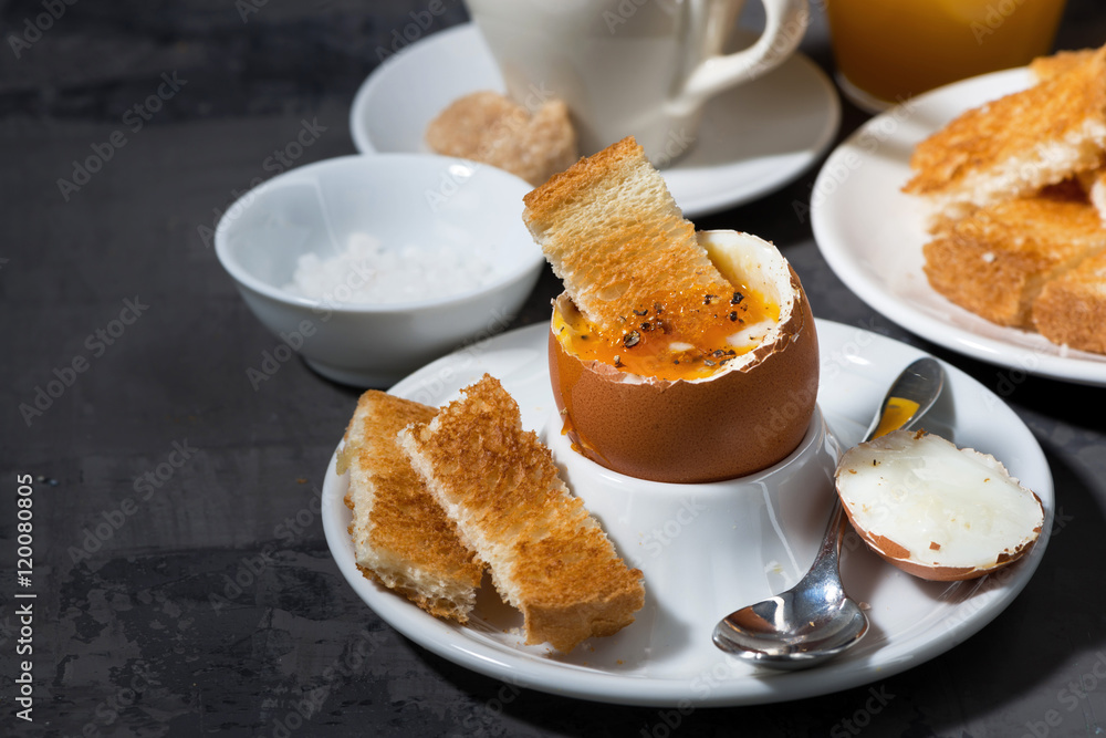 boiled egg, toast and black coffee for breakfast boiled egg, toast and black coffee for breakfast