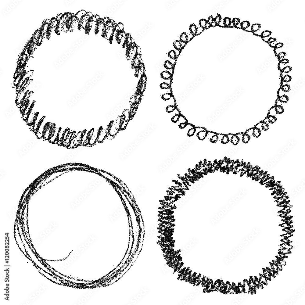 Hand drawn scribble shapes Hand drawn scribble shapes