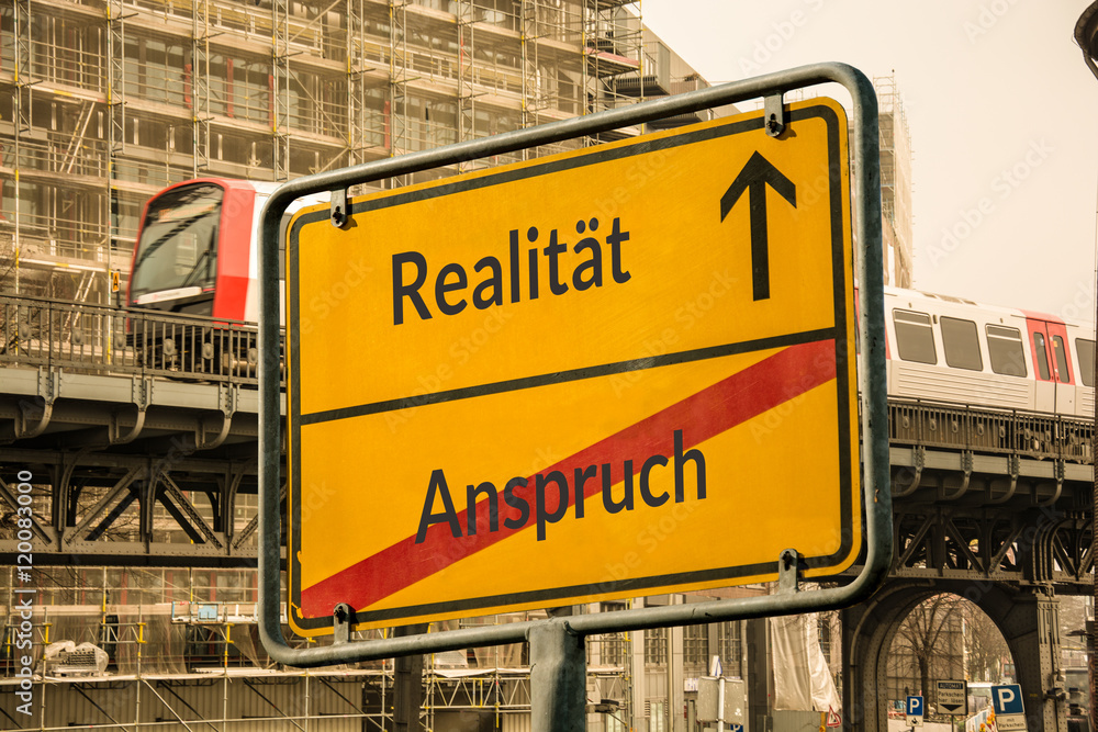 Fototapeta premium Schild 113 - Realität