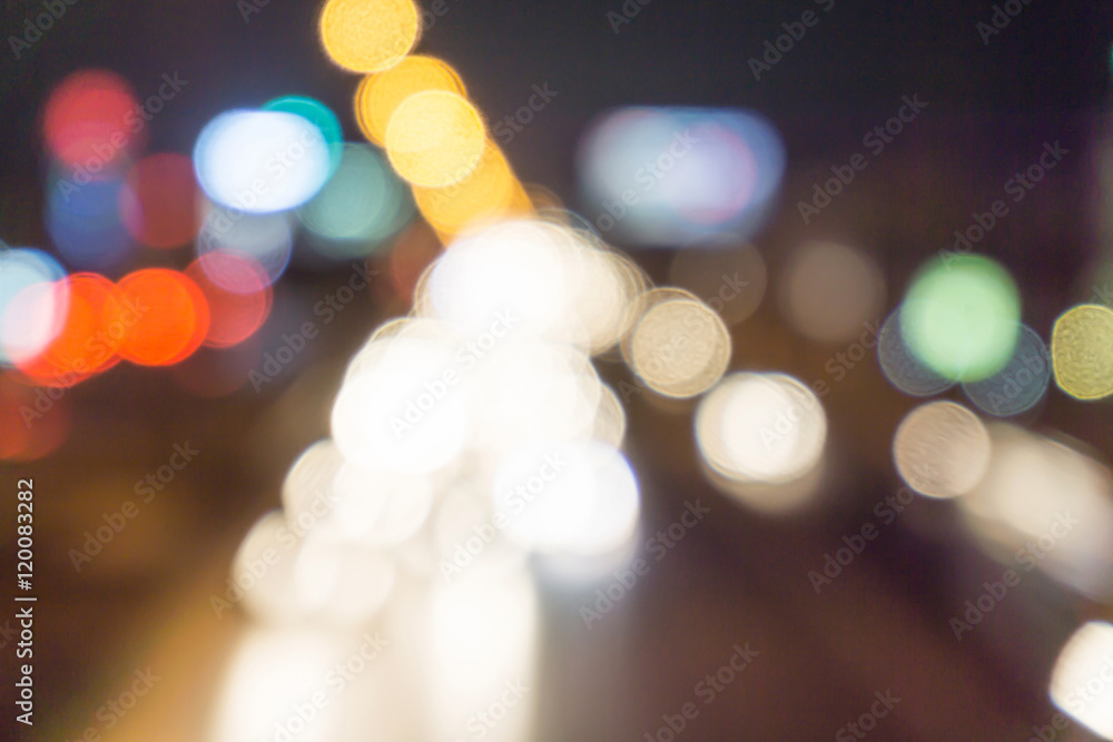 light blurred of light car abstract background / beautiful background of the night city.