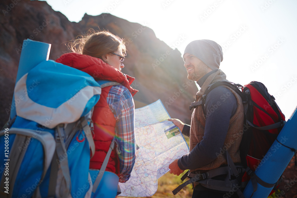 Obraz premium Traveling with guide