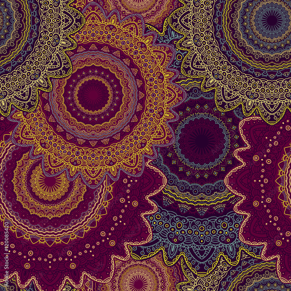 Mandala seamless pattern. Vintage design for printing.