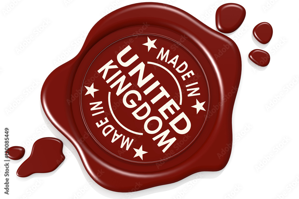 Label seal of Made in United Kingdom Label seal of Made in United Kingdom