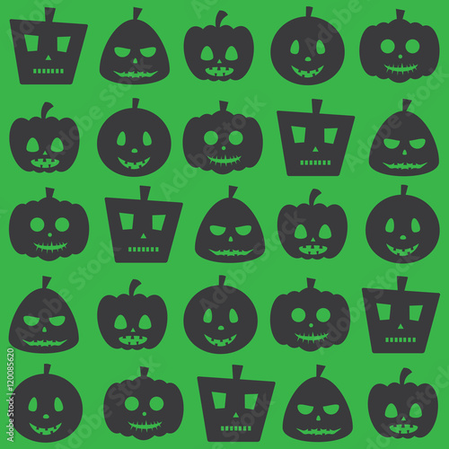 Seamless Halloween Party Pumpkin Pattern