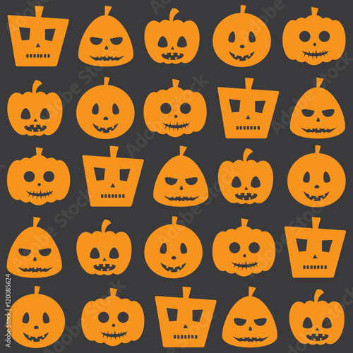 Seamless Halloween Pumpkin Pattern