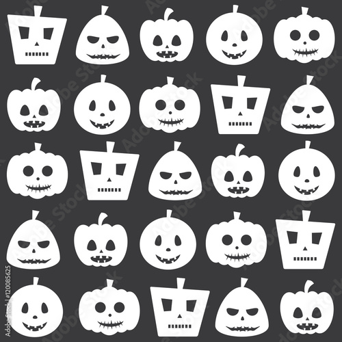 Seamless Halloween Pumpkin Pattern Background