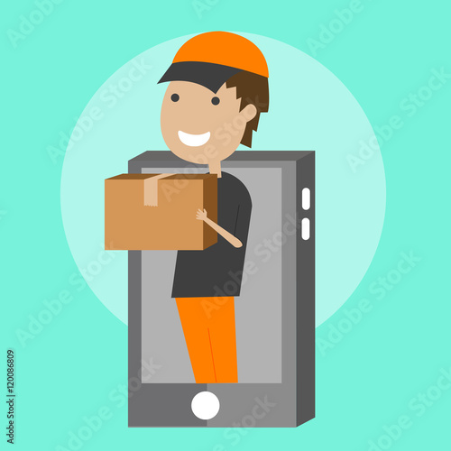 fast delivery man