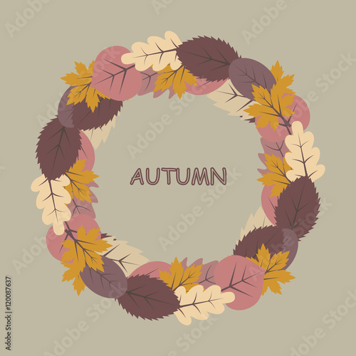 Cute frame with autumn leaves