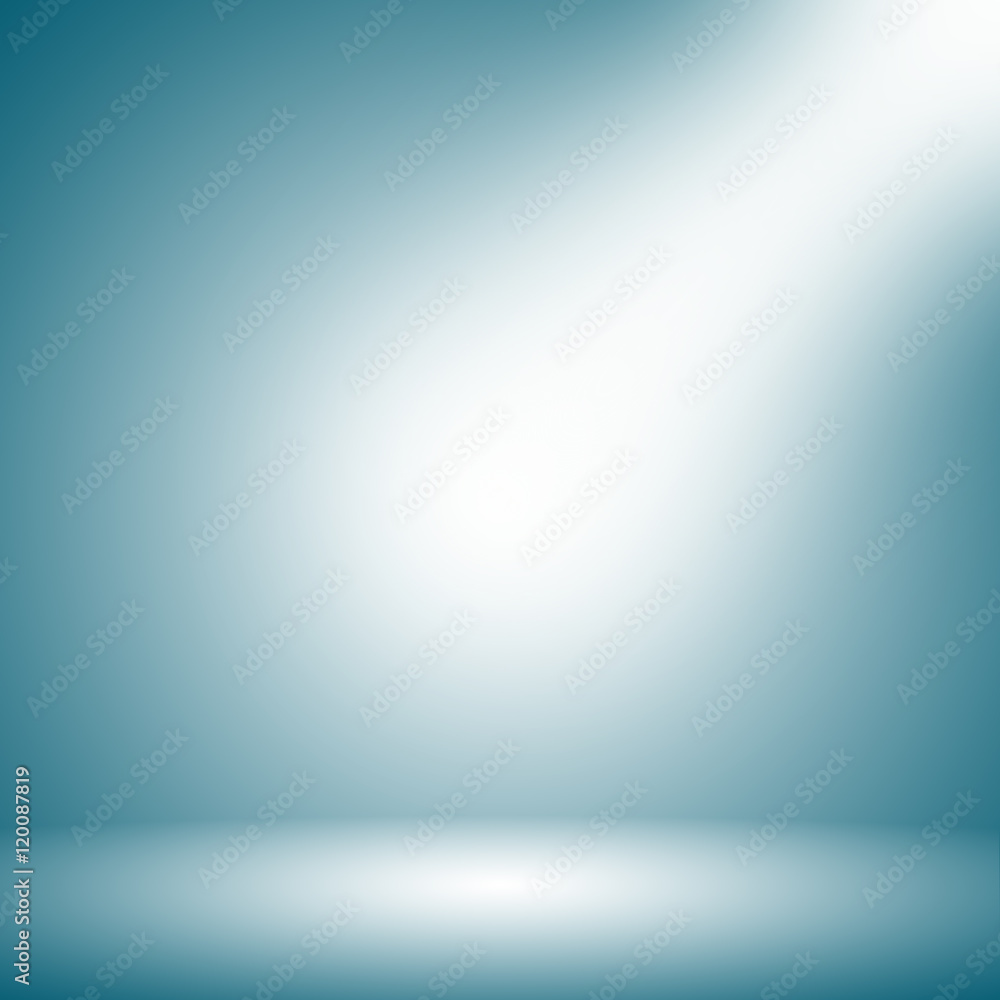 Light blue gradient abstract background. Empty room for display product
