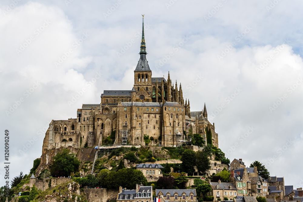 Abbey Mont Saint-Michel (7th centurie). Normandy, France.