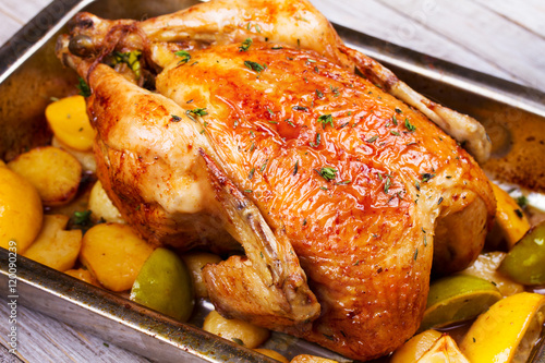 Chicken with Lemon, Lime, Potato and Thyme