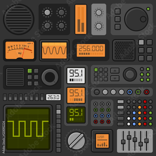 Control Panel UI User Interface HUD Set. Vector © Sergei Sizkov