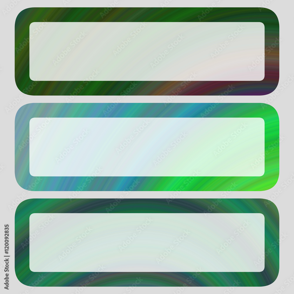 Digital art rounded banner set in green tones Digital art rounded banner set in green tones