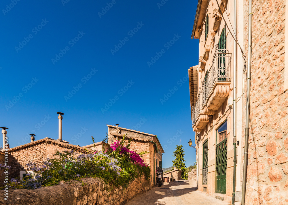 Idyllic old village at Majorca Spain