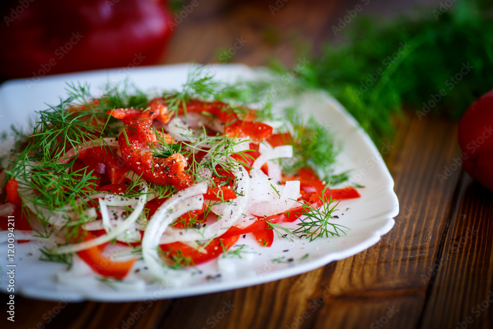 salad with fresh peppers and onions salad with fresh peppers and onions