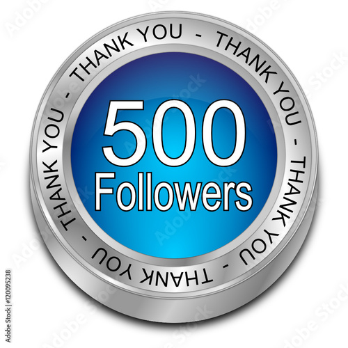 500 Followers Thank you - 3D illustration