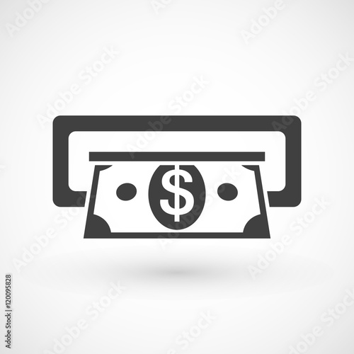 Withdraw money from ATM slot icon