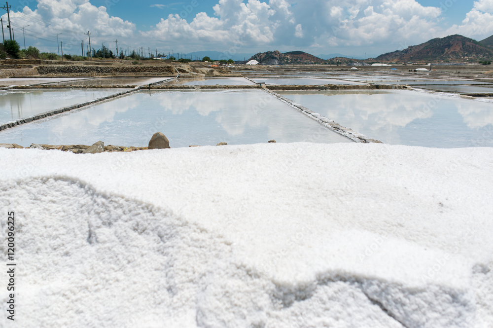 Salt plantation in Vietnam.