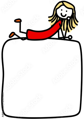 Mädchen mit Schild