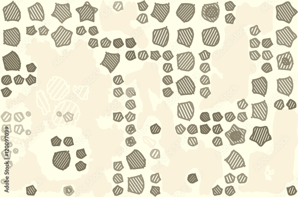Fototapeta premium Abstract background full of stars and round shapes confetti