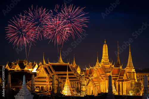 Grand palace at nigst in Bangkok  Thailand