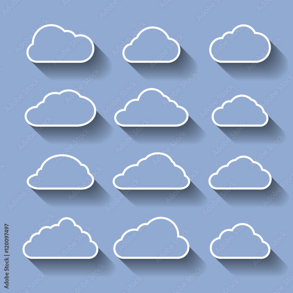 Clouds icons Clouds icons